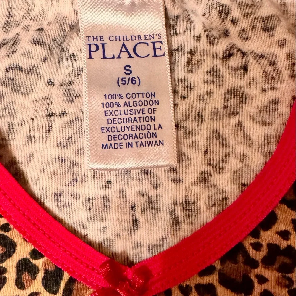 The Children's Place 2 Tank Tops/Undershirts Red & Leopard Print size S